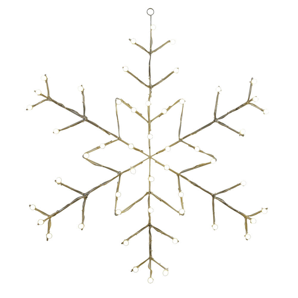 48x34 Inch Led Snowflake Wire Silhouette
