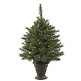 3.5 foot PE/PVC Cashmere Pine Christmas Tree: Multi-Colored LEDs