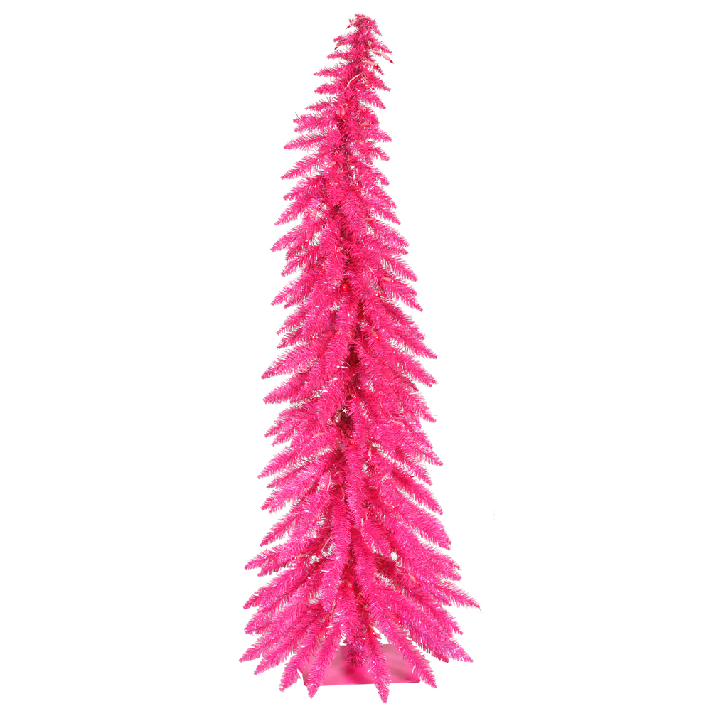 5 foot Pink Whimsical Christmas Tree: Pink Mini Lights | B102551