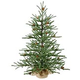 3 foot Carmel Christmas Tree with Cones: Unlit