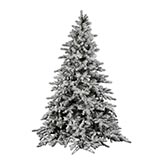 9 foot Flocked Utica Fir Christmas Tree: Unlit