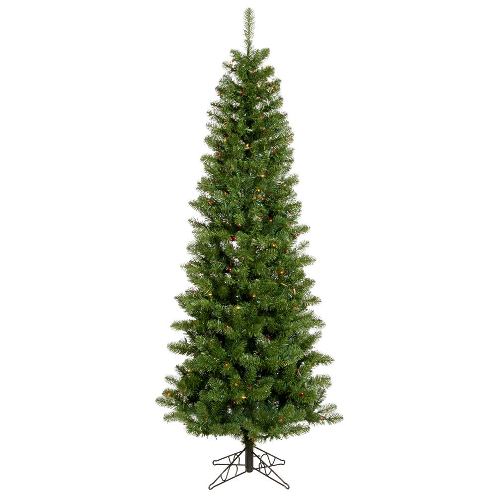 5.5 foot Salem Pencil Pine Christmas Tree: Multicolor Lights | A103057