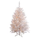 4.5 foot Sparkle White Spruce Christmas Tree: Lights