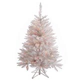 4.5 foot Sparkle White Spruce Christmas Tree: Multi-Colored LEDs