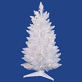 30 inch Sparkle White Pencil Tree: Multi-Colored LEDs