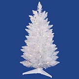 5 foot Sparkle White Pencil Tree: White LEDs