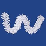 9 foot x 14 inch Sparkle White Spruce Garland: Unlit