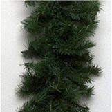 9 foot x 12 inch Canadian Pine Garland: Clear Lights