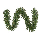 9 foot x 14 inch Camdon Garland: Indoor/Outdoor Frosted LEDs