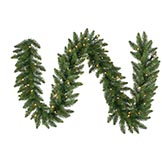 9 foot x 16 inch Camdon Garland: Indoor/Outdoor Frosted LEDs