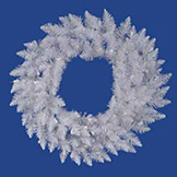 24 inch White Spruce Wreath: Unlit