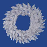 48 inch White Spruce Wreath: Unlit