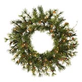 30 inch Mixed Country Wreath: Lights