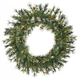 36 inch Mixed Country Wreath: Unlit