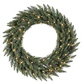 48 inch Camdon Fir Wreath: Clear LEDs