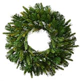 30 inch PE/PVC Cashmere Pine Wreath: Lights