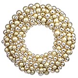 24 inch Gold Colored Ball Wreath