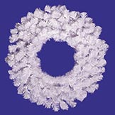 30 inch Crystal White Wreath: Unlit