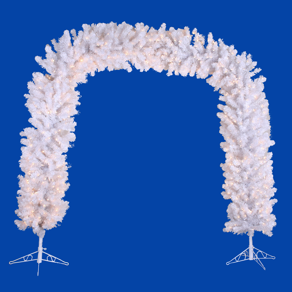 8 Foot Crystal White Arch 