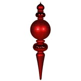 62 inch Red Finial Shiny-Matte-Glitter Ornament