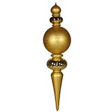 62 inch Gold Finial Shiny-Matte-Glitter Ornament