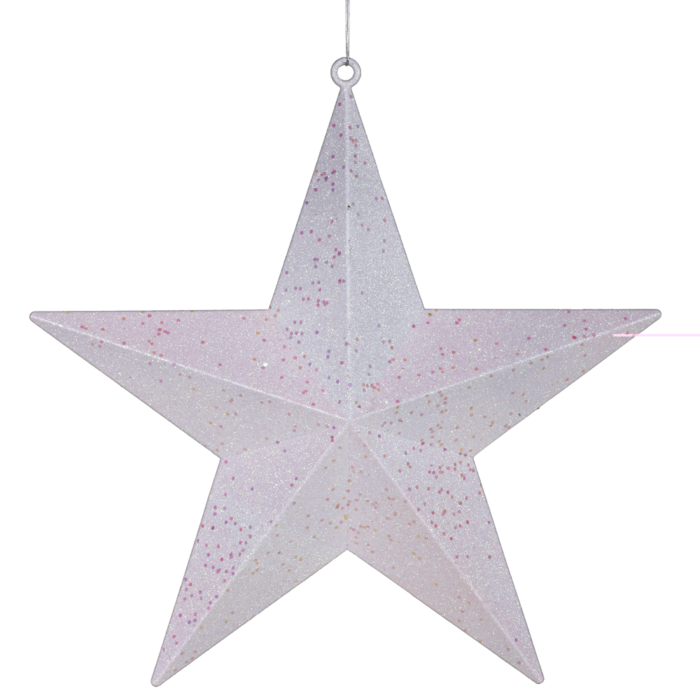 20 inch White Glitter Star Ornament | M116301