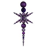 76 inch Purple Snowflake Finial Ornament