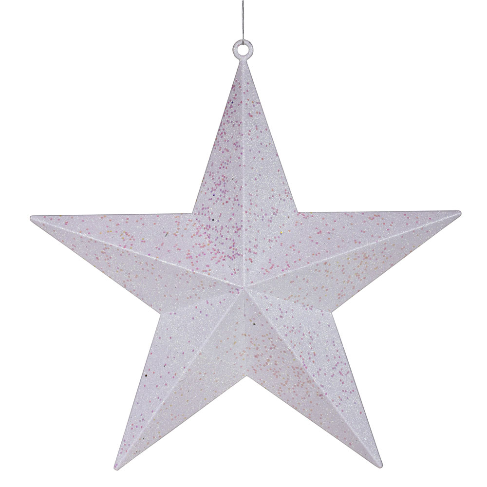 24 inch White Glitter Star | M116401