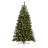7.5 foot Grand Teton Half Christmas Tree: Clear LEDs