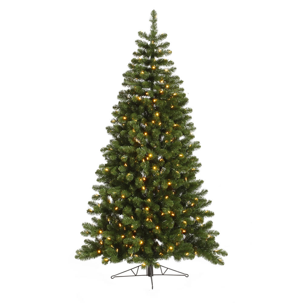 7.5 foot Grand Teton Half Christmas Tree: Clear LEDs | G125376LED