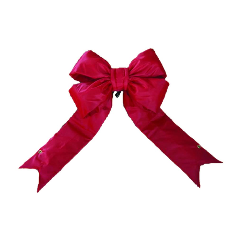 Artificial Red Nylon Outdoor Christmas Bow | VCK4340