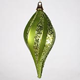 12 inch Christmas Candy Glitter Swirl Drop Ornament: Green