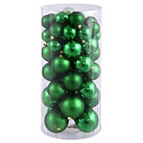 1.5-2 inch Shiny/Matte Christmas Ball Ornaments (set of 50): Green