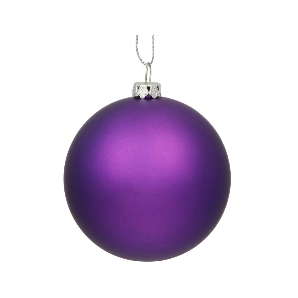 8 inch Matte finished UV/Shatterproof Christmas Ball: Purple ...