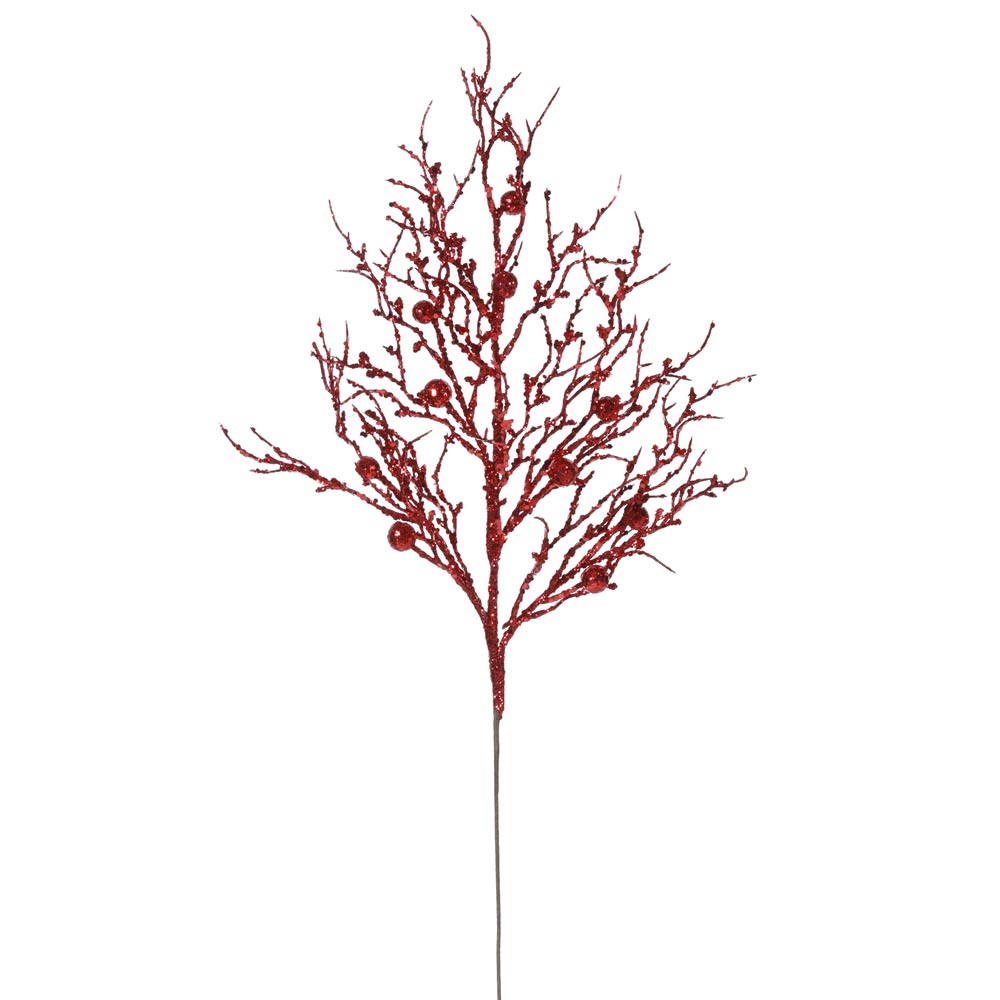 29 Inch Sparkle Berry Twig Christmas Spray (set Of 6)