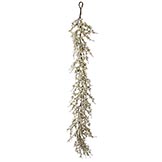 60 inch Indoor/Outdoor Berry Christmas Garland: White