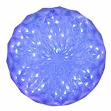 6 inch LED Outdoor Crystal Ball with 24 inch Lead Wire: Blue