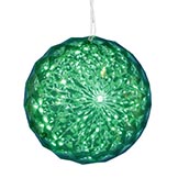 6 inch LED Outdoor Crystal Ball with 24 inch Lead Wire: Green