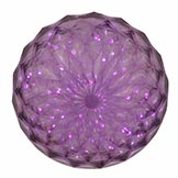 6 inch LED Outdoor Crystal Ball with 24 inch Lead Wire: Purple