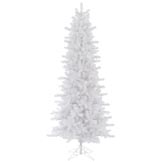 7.5 foot Crystal White Slim Christmas Tree: Unlit