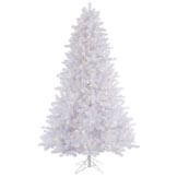 7.5 foot Crystal White Christmas Tree: Clear LEDs
