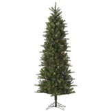 5.5 foot PE/PVC Carolina Pencil Spruce Tree: Multi-color LEDs