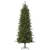 10 foot PE/PVC Carolina Pencil Spruce Tree: Clear LEDs