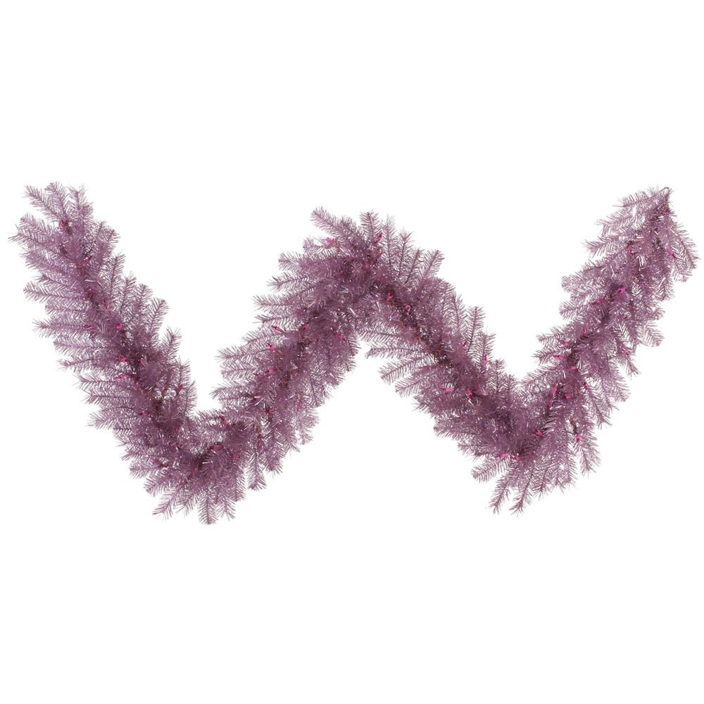 Magenta Tinsel Christmas Garland | VCK4547