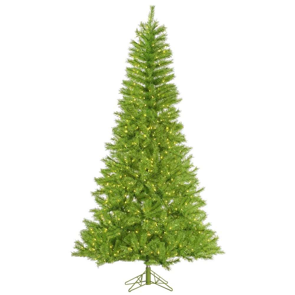 lime green pre lit christmas tree