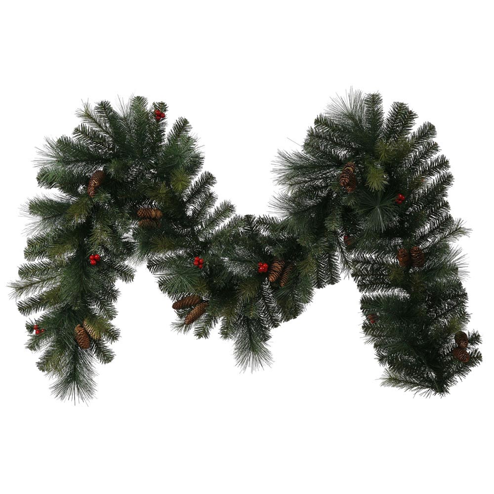 Outdoor Mixed Pine Berry Cone Garland | VCK4575