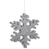 30 inch Silver Glittered Christmas Snowflake