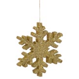 30 inch Gold Glittered Christmas Snowflake