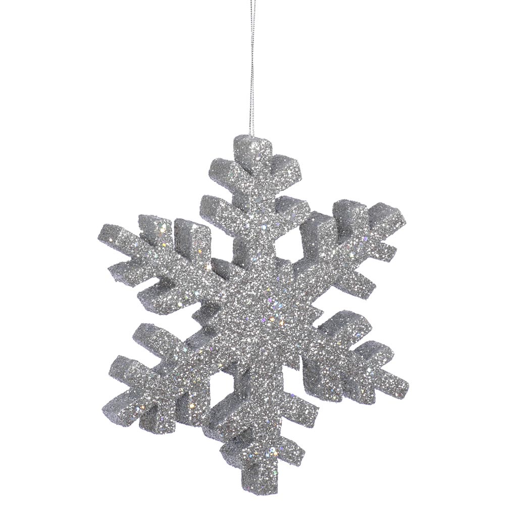 36 inch Silver Glittered Christmas Snowflake | L134907