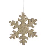 36 inch Champagne Glittered Christmas Snowflake